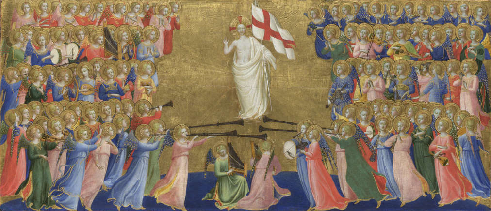 Communion of saints Christ glorified by Fra Angelico, Public domain, via Wikimedia Commons